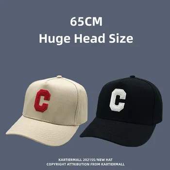 Новая модная бейсбольная кепка с буквой C с высоким берцем, большое женское лицо, маленькая плоская кепка, мужские вкладыши, Большая окружность головы