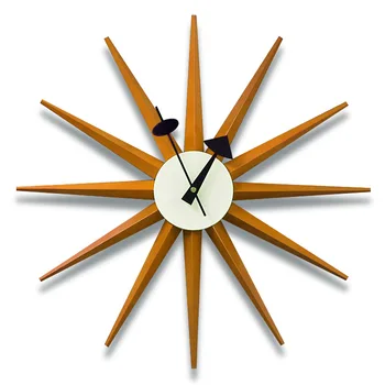 Декоративные настенные часы с маятником из орехового дерева хорошего качества с логотипом для гостиной