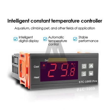 STC-1000 Pro Светодиодный Цифровой Термостат переменного тока 110 В 220 В для инкубатора Регулятор температуры Терморегулятор Реле Нагрева Охлаждения