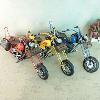 Ретро Модель мотоцикла Iron Art, Ретро Изделия ручной работы из металла, декор для домашнего офиса и бара