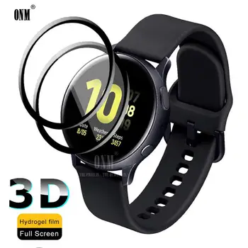 3D Полноэкранная защитная пленка для Samsung Galaxy Watch Active 2 40 мм 44 мм Антипузырьковая Мягкая Защитная крышка с круглым краем