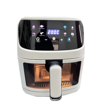 Фритюрница 220V 3Color Visual Air Объемом 8 л Бытовая многофункциональная фритюрница Touch Style Mini Oven