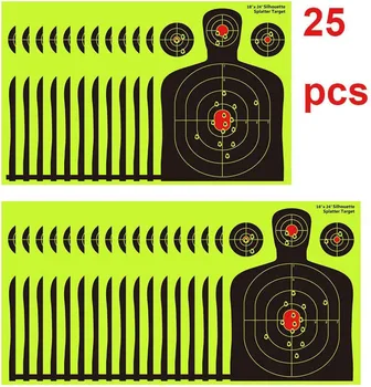 набор мишеней для стрельбы брызгами 18 x 24 из 25 хорошо видимых спортивных мишеней для стрельбы в помещении/на открытом воздухе.