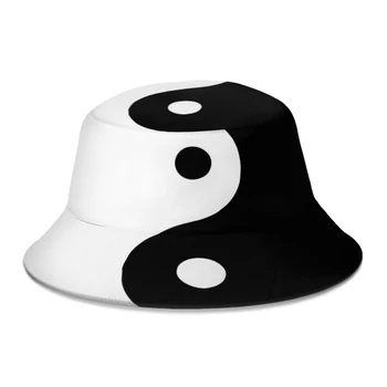 2022 Новые Летние Шляпы-ведра в стиле Инь Ян в минималистичном стиле Тай-чи для пляжа Унисекс, Складная Шляпа рыбака-Боба, Панама для девочек и мальчиков