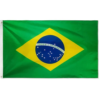 3x5 футов 90 см x 150 см Бразилия Br Национальный флаг Бразилии подвесной баннер из полиэстера с цифровой печатью Национальный флаг Бразилии