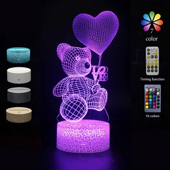 Серия Love Bear 3D Light Креативный ночник светодиодный визуальный свет
