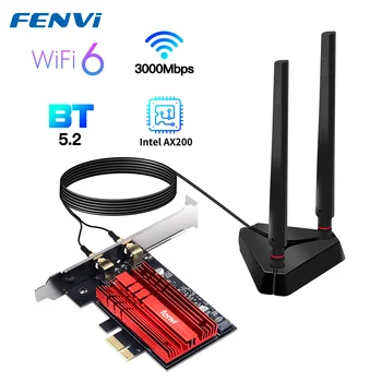 3000 Мбит/с Wifi6 Intel AX200 PCIe Беспроводной Wifi Сетевой адаптер Wi-Fi 6 AX200NGW Карта 2,4 Г/5 ГГц Для Bluetooth 5,1 Для настольных ПК