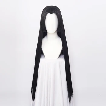 Цельный парик для косплея Боа Хэнкок длиной 100 см, черные парики из термостойких синтетических волос в стиле аниме + шапочка для парика
