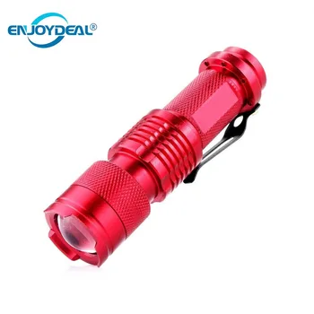 Мини Регулируемый Водонепроницаемый светодиодный фонарик, масштабируемый светодиодный фонарик 2000 Люмен, Q5 LED, 3 режима, Linternas, красный, для AA/14500