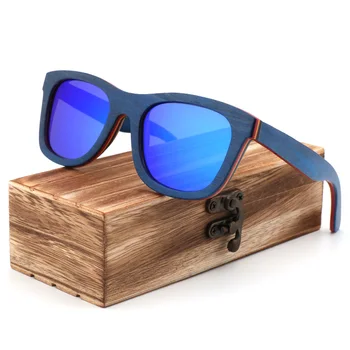 Роскошные модные женские поляризованные солнцезащитные очки деревянные мужские Дорожные пляжные солнцезащитные очки хорошего качества ручной работы коробка для очков Gafas de sol