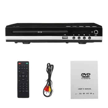 HD 1080P Домашний DVD-плеер Мультимедийный Цифровой ТВ-проигрыватель дисков Поддержка DVD CD MP3 RW VCD SVCD