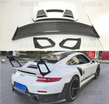 Для Porsche 911 991 2012-2018 GT2 RS FRP/Настоящее Углеродное Волокно, Автомобильное Заднее Крыло, Спойлер Багажника, Задние Ворота, Крышка Багажника
