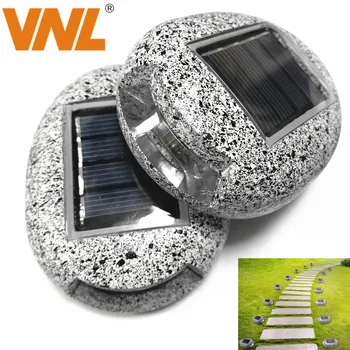 Наземные фонари VNL IP65 на солнечной энергии, светодиодный солнечный светильник в форме камня, наружное ландшафтное освещение для сада, двора, подъездной дорожки, газона