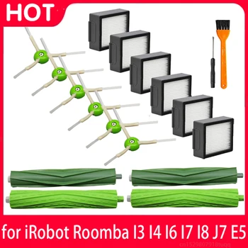 для iRobot Roomba I7 I8 E5 E6 I3 J7 I6 Аксессуары для робота-Пылесоса Основная Боковая Щетка Запасные Части
