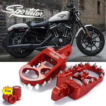 Для Harley Sportster XL 883 1200 Dyna Street Bob Bobber Пользовательские Мотоциклетные Подножки MX Широкие Толстые Подножки Педали с Переключателями Передач