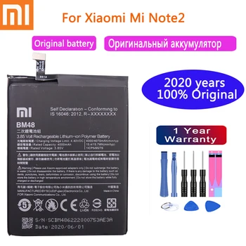 Оригинальная сменная батарея Xiaomi BM48 4000 мАч 2020 года для аккумуляторов телефонов Xiaomi Mi Note 2 с бесплатными инструментами
