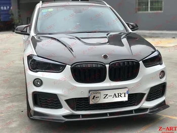 Передний капот из углеродного волокна Z-ART для BMW X1 F48, капот двигателя из углеродного волокна для BMW X1 2017-2019, капот двигателя из углеродного волокна