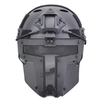 Военная тактическая маска на половину лица, используемая с быстрым шлемом для стрельбы на открытом воздухе CS Wargame, Металлические сетчатые защитные маски для страйкбола и пейнтбола