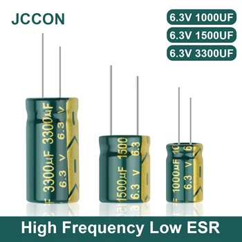100шт Алюминиевый Электролитический Конденсатор JCCON Высокочастотный Низкий ESR 6.3V1000UF 6.3V1500UF 6.3V3300UF Низкое сопротивление