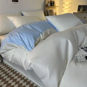 Легкие Роскошные комплекты постельного белья из четырех частей, чистый цвет, Высококачественный домашний текстиль Naked Sleep Twin Queen King