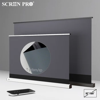 SCREENPRO 92/100-дюймовый Электрический Натяжной Напольный Проекционный Экран 16:9 ALR для проектора HD 4K 8K 3D UST