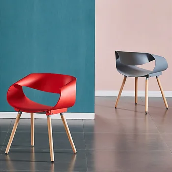 Современная минималистичная мебель для дома креативный дизайн, пластиковый обеденный стул с скандинавской спинкой, гостиничный стул, кресла для переговоров и отдыха