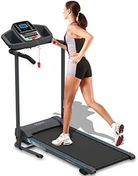 Беговая дорожка - Складной домашний тренажер для фитнеса с ЖК-дисплеем для ходьбы и бега - Кардиотренажер - Предустановленный и регулируемый вес