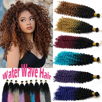 Beyond Afro Curls Волосы Для женщин, Волнистые, связанные крючком, Наращивание волос, Омбре, Синтетические Локоны для волос, Связанные крючком, Плетение волос
