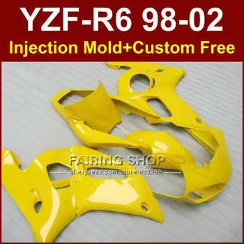 Q3RR высококачественные желтые обтекатели для YAMAHA YZF R6 1998 1999 2000 2001 2002 комплект обтекателей YZF R6 98-02 запчасти для ремонта кузова I7JY