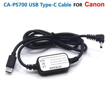 CA-PS700 USB-C кабель-адаптер PD для Canon LP-E8 DR-E8 LP-E10 LP-E12 DR-E12 DR-E15LP-E17 DR-E17 LP-E5 NB-10L NB-2L Фиктивный аккумулятор