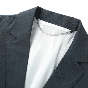 C1667-Весенний комплект мужского костюма, новая корейская версия модного облегающего мужского пальто высокого класса