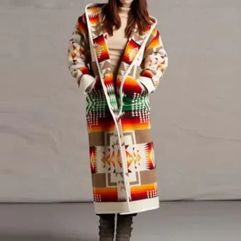 Пальто для женщин Осень/зима 2023, Модная Новая Длинная куртка с длинным рукавом, Женские пальто