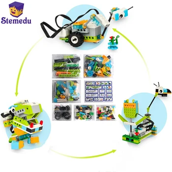 Строительный Блок, Сумка для аксессуаров, Совместимый Робот We-do2.0, набор Головоломок, Мелкие Частицы, Развивающие Игрушки Для Детей