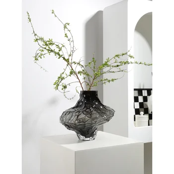 Нерегулярная стеклянная ваза для украшения дома, гостиной, образца комнаты, украшения в скандинавском стиле