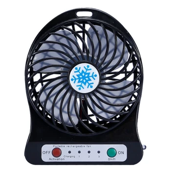 Портативный перезаряжаемый мини-вентилятор, воздушный охладитель, мини-настольный вентилятор, USB-охлаждающие перезаряжаемые ручные вентиляторы, черный