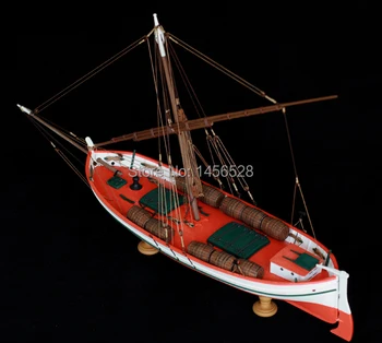 Классическая деревянная парусная лодка в собранном виде, модель в деревянном масштабе model1 /50 LEUDO, модель сборки в масштабе LEUDO, строительные наборы, масштабная лодка, корабль