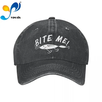 Рыболовная хлопковая кепка Bite Me Для Мужчин И Женщин Gorras Snapback Бейсболки Casquette Dad Hat