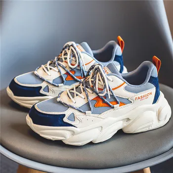 Мужская обувь на платформе, Модная Повседневная спортивная обувь 2023 года, Сетчатые Дышащие Кроссовки Для бега, Новая Уличная Нескользящая Обувь Tenis Masculino