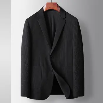 5203-R-мужской костюм с рукавом три четверти, короткий рукав, летний корейский приталенный костюм со средним рукавом, трендовая мужская одежда