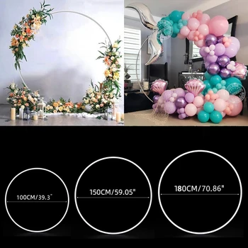 Круглая арка из воздушных шаров С подставкой, Пластиковый Венок, Рамка, Держатель, Кольцо, Баллон, Основание для колонны 