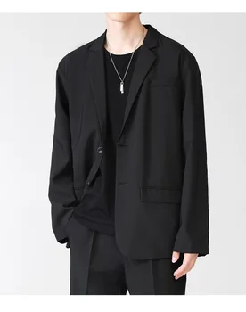 C1383-Весенний мужской пиджак, новая повседневная корейская версия модной облегающей куртки-скутера