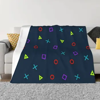 Красочные одеяла для игровых контроллеров, Флисовые Зимние для любителей PS Видеоигр, Легкие одеяла для кровати, Плюшевое Тонкое одеяло для спальни