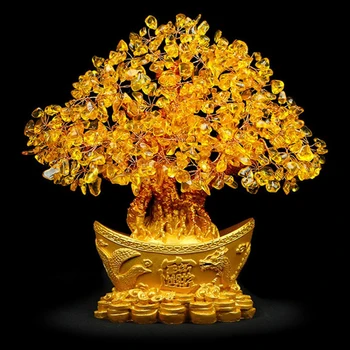 Yuanbao Дерево Фортуна Дерево Орнамент Богатство Золотой Слиток Дерево Денежное дерево Орнамент