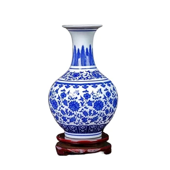 Современная ваза из голубого и белого фарфора, pcyjfhf, китайские украшения для дома в гостиной