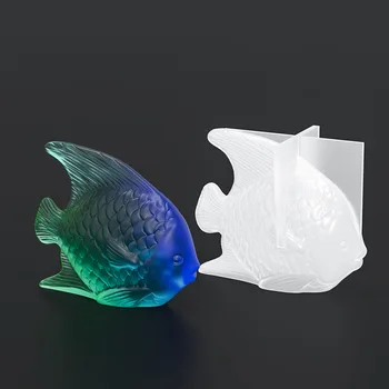 Тропическая рыба Золотая Рыбка Смола Силиконовая форма для поделок Украшения ручной работы Гипсовые Свечи Ювелирные изделия Детские игрушки Брелок для ключей Форма для помадки