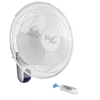16-дюймовый пластиковый настенный вентилятор Vie Air с дистанционным управлением белого цвета