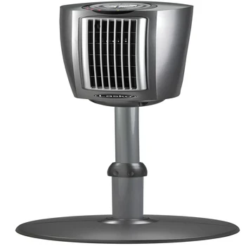 Регулируемый осциллирующий вентилятор на подставке с таймером и пультом дистанционного управления, 2535, серый