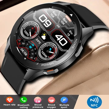 2022 Новые Смарт-часы с NFC Для Мужчин, AMOLED, Bluetooth-вызов, Умные Часы Для Женщин, Фитнес-трекер, Голосовой помощник с искусственным Интеллектом, Часы с экраном 360 * 360 HD