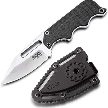Мини-нож SOG с фиксированным Лезвием, Поясной Нож В стиле Танг, Чехол Для тактического Ножа для Ботинка и Шейный Цепной Нож, Нож В АБС-оболочке
