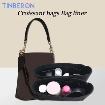 Двухслойная сумка-вкладыш-органайзер TINBERON Подходит для роскошной сумки-вкладыша, кошелька-органайзера, косметички, войлочной ткани, дорожных сумок-вкладыш